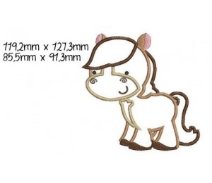 Stickmuster - Bauernhof - Pferd Appli